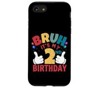 Cadeaux Bruh It's My 2nd Birthday pour garçons et Filles de 2 Ans Coque pour iPhone SE (2020) / 7/8