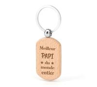 Cadeaux Cadeau Papy Grands Pères Fête Papi Cadeau de Noel Grand Pere, Porte-clés en Bois Pour Grand-père, Cadeaux Anniversaire Fete des Peres Fêtes des Grands Pères Porte Clef Voiture Noel