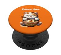 Cadeaux Cat & Ramen Love Noodels Japan PopSockets PopGrip Adhésif