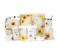 Cadeaux chrétiens pour femme, 11 pièces cadeaux religieux en forme de tournesol, cadeaux catholiques inspirants avec verset de la Bible pour anniversaire, Noël, rétablissement pour maman, amie, sœur,