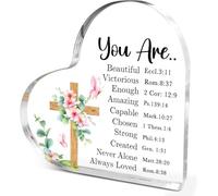 Cadeaux chrétiens pour femmes et filles, cadeaux spirituels religieux pour collègues, amies, verset de la Bible avec citation « You Are Beautiful » en acrylique