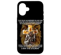 Cadeaux chrétiens The Devil Whispered in My Ear I Am The Storm Coque pour iPhone 16