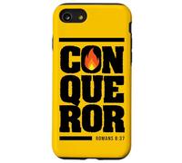 Cadeaux chrétiens verset de la Bible Conquérant Romains 8:37 Écritures Coque pour iPhone SE (2020) / 7 / 8