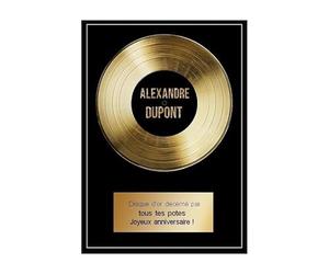 CADEAUX.COM - Affiche Disque D’Or Personnalisé Pour Un Alexandre - Personnalisé - Message Personnalisable - Cadeau Anniversaire Alexandre - Cadeau Homme