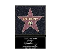 CADEAUX.COM - Affiche Etoile De Star Personnalisée Pour Un Anthony - Personnalisé - Message Personnalisable - Cadeau Anniversaire Anthony - Cadeau Homme
