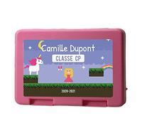 CADEAUX.COM - Boîte à Gouter Personnalisable - Jeux Vidéo Rétro Fille - Prénom + Message - Boîte Personnalisée Fermetures Cliques - Idée Cadeau Personnalisé Enfant