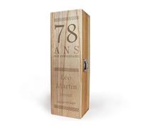 CADEAUX.COM - Caisse à Vin personnalisable pour Homme de 78 ans - Message Personnalisable - Caisse Personnalisée + Vin Haut-Médoc - Cadeau Anniversaire - Cadeau Homme