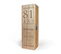 CADEAUX.COM - Caisse à Vin personnalisable pour Homme de 81 ans - Message Personnalisable - Caisse Personnalisée + Vin Haut-Médoc - Cadeau Anniversaire - Cadeau Homme