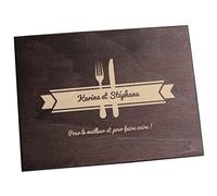 CADEAUX.COM - Coffret Épices Personnalisé En Bois "Couple" - Idée Cadeau Personnalisé Avec Prénom + Message - 9 Épices Pour Barbecue + Recettes