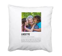 CADEAUX.COM - Coussin Personnalisé Photo - Définition Mamie - Coussin 40 x 40 - Cadeau Mami - Coussin Canapé - Idée Cadeau Personnalisé Photo et Message - Idée Cadeau Fete des Grands Meres