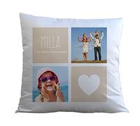 CADEAUX.COM - Coussin personnalisé Photo - Housse Blanche - Mon Petit Cœur - Coussin Original 40 x 40cm - Cadeau Original pour Hommes, Femmes, Couple, Enfant et Ocassion Spéciale