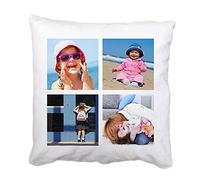 CADEAUX.COM - Coussin personnalisé Photo - Housse Blanche - Théorème Photos - Texte et Photo - Coussin Original 40 x 40cm - Cadeau Original - Cadeau Noel - Cadeau Saint-Valentin