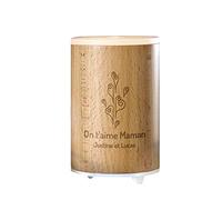 CADEAUX.COM Diffuseur d'huile Essentielle Personnalisable - Nuages - Ultrasons Lumineux, en Bois, Diffuse jusqu'à 4h en continu - Capacité 60ml - Cadeau d'anniversaire