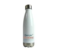 CADEAUX.COM - Gourde Personnalisable - J'peux Pas J'Ai Poterie - Gourde Isotherme Personnalisée - 500ml - Bouteille Thermos avec Message - Idée Cadeau Original- Cadeau Homme - Cadeau Femme