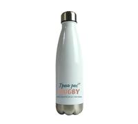 CADEAUX.COM - Gourde Personnalisable - J'peux Pas J'Ai Rugby - Gourde Isotherme Personnalisée - 500ml - Bouteille Thermos avec Message - Idée Cadeau Original- Cadeau Homme - Cadeau Femme