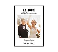 CADEAUX.COM - Idée Cadeau Saint Valentin - Affiche personnaliséele Jour Où -Cadeau original pour Hommes, Femmes, Couple - Idée Cadeau personnalisé photo et message - Cadeau Saint-Valentin
