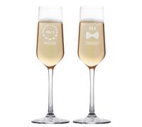 CADEAUX.COM - Lot de 2 Flûtes à Champagne Mr. et Mrs. Personnalisables avec Deux Prénoms - Flûte Mariage Haut de Gamme, Coupe de Champagne Originale - Cadeau Noel