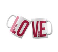 CADEAUX.COM - Lot de 2 Mugs Personnalisés - Deux prénoms - Mugs Blancs En Céramique - Résiste Au Micro-ondes Et Lave Vaisselle - Idée Cadeau Personnalisé Avec Prénom