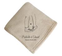 CADEAUX.COM - Maxi Plaid Personnalisable avec Message Taille 1 - Douceur et Amour - Idée Cadeau Couple - Amour - Cadeau Saint-Valentin