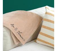 CADEAUX.COM - Maxi Plaid Personnalisé 2 prénoms - Couverture Canapé Cocooning Personnalisable avec 2 Prénoms pour Couple - Format XXL : 180 cm x 230 cm - Cadeau Noel