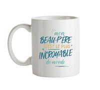 CADEAUX.COM - Mug Beau-Père le plus... - Cadeau Personnalisable - Mug Céramique - Tasse Classique Personnalisable - Résiste Au Micro Ondes et Lave Vaisselle - Idée Cadeau Original- Cadeau Homme