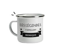CADEAUX.COM - Mug Émaillé Légende Personnalisé Pour Une Monique - Personnalisé - Message Personnalisable - Cadeau Anniversaire Monique - Cadeau Femme