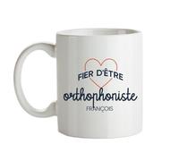 CADEAUX.COM - Mug Personnalisable - Fier d'être Orthophoniste - Mug Céramique - Tasse Classique Personnalisable- Résiste Au Micro Ondes et Lave Vaisselle - Idée Cadeau Original- Cadeau Homme, Femme