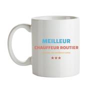 CADEAUX.COM - Mug Personnalisable - Meilleur Chauffeur routier - Mug Céramique - Tasse Classique Personnalisable - Résiste Au Micro Ondes et Lave Vaisselle - Idée Cadeau Original- Cadeau Homme, Femme