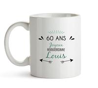 CADEAUX.COM - Mug personnalisable pour Homme de 60 ans - Message Personnalisable - Mug Personnalisé - Cadeau Anniversaire - Cadeau Homme - Mug Magique