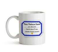 CADEAUX.COM - Mug Personnalisé En Céramique - Merci Maîtresse - Résiste Au Micro-ondes Et Lave Vaisselle - Idée Cadeau Personnalisé Avec un Message - Cadeau Maitresse d'École - Tasse Personnalisable