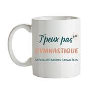 CADEAUX.COM - Mug Personnalisé J'peux pas J'ai Gymnastique - Mug Céramique - Tasse Classique Personnalisable - Résiste Au Micro Ondes et Lave Vaisselle - Idée Cadeau Original- Cadeau Homme, Femme