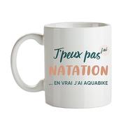 CADEAUX.COM - Mug Personnalisé J'peux pas J'ai Natation - Mug Céramique - Tasse Classique Personnalisable - Résiste Au Micro Ondes et Lave Vaisselle - Idée Cadeau Original- Cadeau Homme, Femme