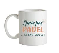 CADEAUX.COM - Mug Personnalisé J'peux pas J'ai Padel - Mug Céramique - Tasse Classique Personnalisable - Résiste Au Micro Ondes et Lave Vaisselle - Idée Cadeau Original- Cadeau Homme, Femme