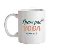 CADEAUX.COM - Mug Personnalisé J'peux pas J'ai Yoga - Mug Céramique - Tasse Classique Personnalisable - Résiste Au Micro Ondes et Lave Vaisselle - Idée Cadeau Original- Cadeau Homme, Femme