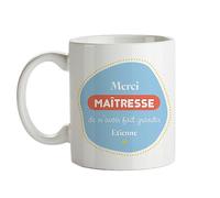 CADEAUX.COM - Mug Personnalisé L'école est Finie - Tasse à Café - Cadeau Fin d'année - Cadeau Original - Idée Cadeau Personnalisé - Cadeau pour Femme et Homme