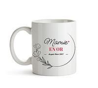 CADEAUX.COM - Tasse Personnalisable - Mug Personnalisable Texte - Mamie Depuis - Cadeau Mami - Idée Cadeau Personnalisé Photo et Message - Idée Cadeau Fête des grands-mères - Cadeau Noel