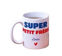 CADEAUX.COM - Tasse Personnalisable Super Petit Frère - Tasse à Café - Mug Personnalisé - Mug Original - Idée Cadeau Personnalisé Photo et Message