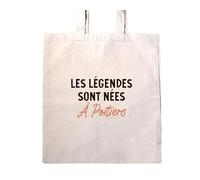 CADEAUX.COM - Tote Bag Personnalisé Poitiers - Personnalisé - Message Personnalisable - Cadeau Anniversaire Homme Femme - Poitiers