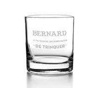 CADEAUX.COM - Verre À Whisky Personnalisé Pour Un Bernard - Personnalisé 1 verre - Message Personnalisable - Cadeau Anniversaire Bernard - Cadeau Homme
