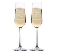 CADEAUX.COM - Verre Lot de 2 Flûtes à Champagne Personnalisables - Jour de rencontre - Idée Cadeau Couple - Cadeau de Mariage - Cadeau Saint-Valentin - Cadeau Noel - Cadeau Saint-Valentin