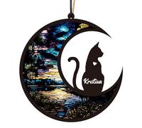 Cadeaux commémoratifs personnalisés pour Chats, Ornement commémoratif personnalisé avec Le nom du Chat, Cadeau de sympathie pour la Perte d'un Animal de Compagnie pour Les Amoureux des Chats