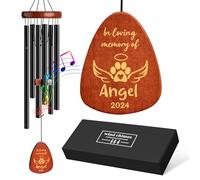 Cadeaux commémoratifs personnalisés pour la perte de chien, 64,9 cm, carillon éolien commémoratif pour animal de compagnie, cadeau de condoléances pour perte de chien, cadeau de décès pour un être