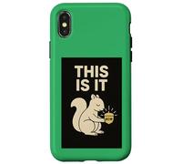 Cadeaux conscients pour Femmes et Hommes - Cadeau Zen Amusant - Écureuil Coque pour iPhone X/XS