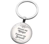 Cadeaux d'Amitié pour les Femmes, Toujours ma Soeur, pour Toujours mon Amie, Meilleur Ami Keychain Cadeaux d'Anniversaire pour les Bijoux Meilleurs Amis BFF Durable Design
