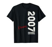 Cadeaux d'anniversaire 18 ans pour homme Février Millésime 2007 T-Shirt