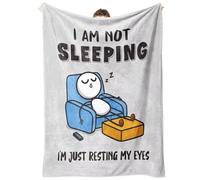 Cadeaux d'anniversaire Amusants pour Homme, Papa, Mari, Anniversaire de Mariage, départ à la Retraite, pour Homme, Grand-père, Mari, Couverture en Flanelle Super Douce pour la Sieste, 150 x 220 cm