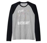 Cadeaux d'anniversaire « It's My 20th Birthday » pour Hommes et Femmes de 20 Ans Manche Raglan