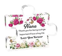 Cadeaux d'anniversaire pour Bloc Acrylique Gravé Pièce De Puzzle Anniversaire Fête des Mères Ornement De Bureau