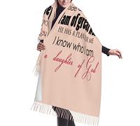Cadeaux d'anniversaire pour femme, châles et écharpes à franges rose « I Don't Have A Favorite » pour robes de soirée, CDQ04, taille unique
