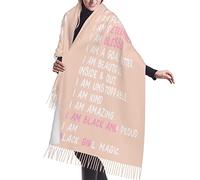 Cadeaux d'anniversaire pour femme, châles et écharpes à franges rose « I Don't Have A Favorite » pour robes de soirée, Ibc02, taille unique